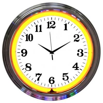 Neonetics - Neonetics 8CHRCO Chrome Orange Standard Neon Clock