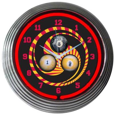 Neonetics - Neonetics 8BI189 Billiards 1 8 9 Neon Clock