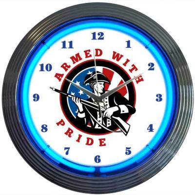 Neonetics - Neonetics 8GUNAR Armed w/Pride Firearms Neon Clock