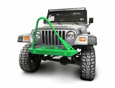 Steinjager - Steinjager Front Off Road Bumper w/Stinger-Neon Green for Jeep TJ J0049291