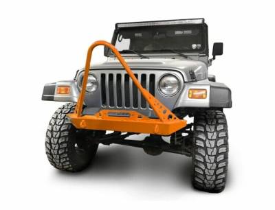 Steinjager - Steinjager Front Off Road Bumper w/Stinger-Orange for Wrangler TJ J0049286