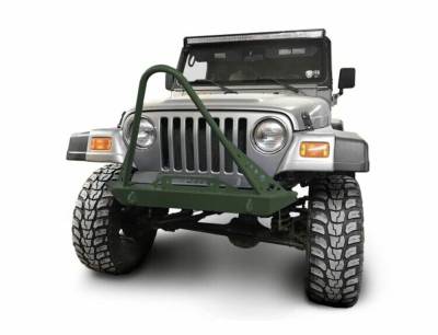 Steinjager - Steinjager Front Off Road Bumper w/Stinger-Locas Green for Jeep TJ J0049293