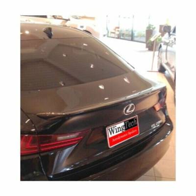 WingTech - WingTech Custom Style Lip Mount Rear Spoiler Un-Lighted ABS-383