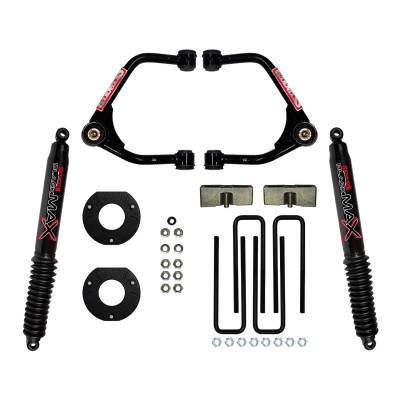 Skyjacker - Skyjacker C19350PB 3.5" UCA Lift Kit w/Black MAX for 19-23 Sierra/Silverado 1500
