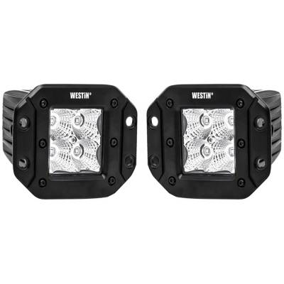Westin - Westin 09-1218FM4 FM4Q Flush Mount 3W Osram Powder Coated Black LED PAIR