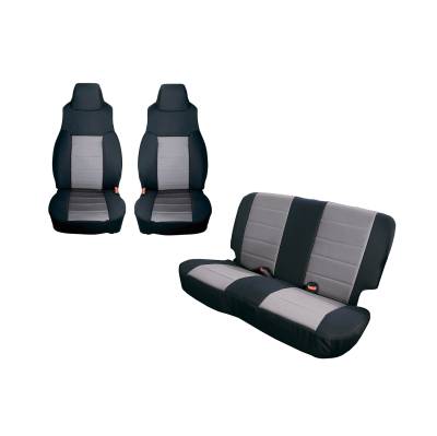 Rugged Ridge - Rugged Ridge 13292.09 Seat Cover Kit Black/Gray 97-02 Jeep Wrangler TJ