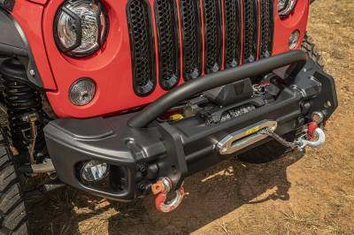 Rugged Ridge - Rugged Ridge 11549.14 Arcus Front Bumper Tube Overrider Black 07-18 Jeep Wrangle