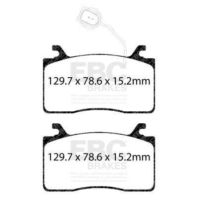 EBC Brakes - EBC Brakes DP42325R Yellowstuff Street & Track Brake Pads for Giulia Stelvio