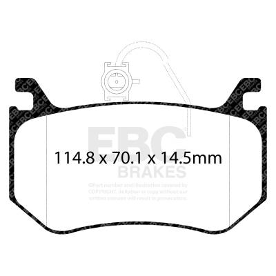 EBC Brakes - EBC Brakes DP42326R Yellowstuff Street & Track Brake Pads for 17-20 Giulia