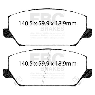 EBC Brakes - EBC Brakes DP42343R Yellowstuff Street & Track Brake Pads