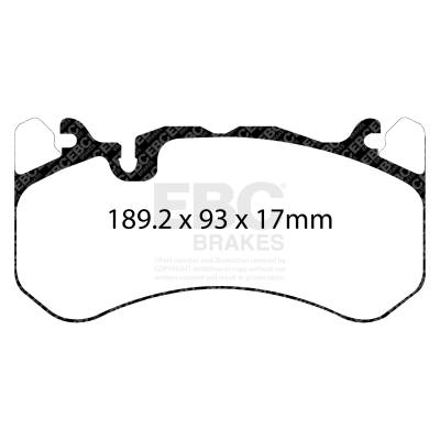 EBC Brakes - EBC Brakes DP32081C Redstuff Ceramic Low Dust Brake Pads for 14-18 RS7