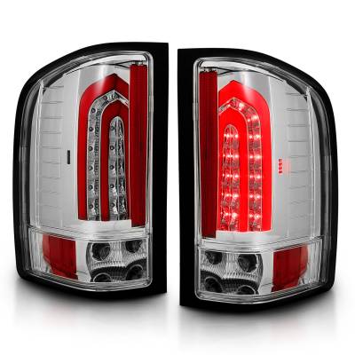 Anzo USA - Anzo USA 321341 Chrome LED Taillight Assembly 07-13 Silverado 1500/2500/3500