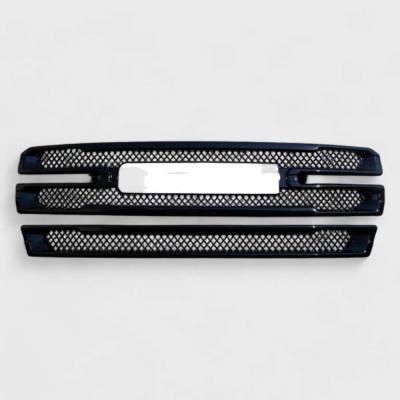 Trim Illusion - Trim Illusion ABS6496BLK Black Front Grille Overlay 19-21 Sierra 1500 SLT/AT4