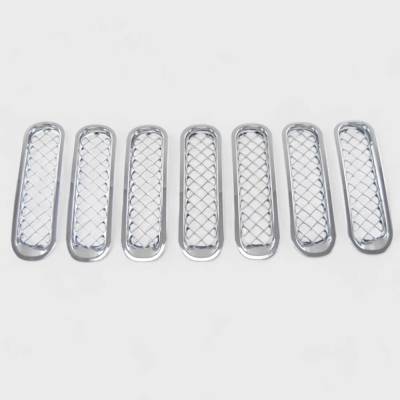 Trim Illusion - Trim Illusion ABS414 Chrome Front Grille Overlay for 07-18 Wrangler JK