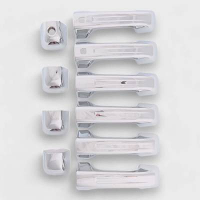 Trim Illusion - Trim Illusion DH296 Front/Rear Door Handle Covers Chrome for Ram 1500