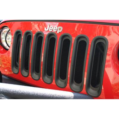 Rugged Ridge - Rugged Ridge 11306.3 Grille Insert Kit Black 07-18 Jeep Wrangler JK