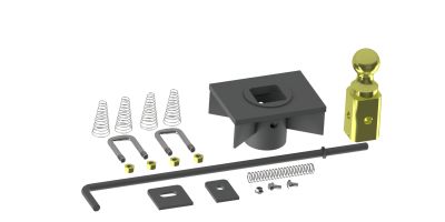 B&W Trailer Hitches - B&W Hitch GNRK1500 Turnoverball One-Piece Kit for Flatbeds