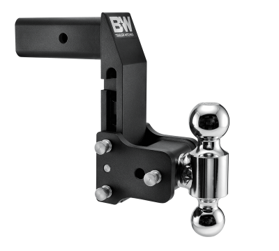 B&W Trailer Hitches - B&W Hitch TS20066BMP 2.5" Shank Tow & Stow 7" Drop Dual Ball Mount Black