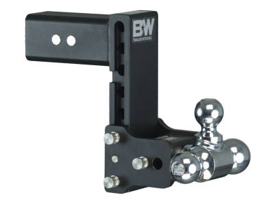 B&W Trailer Hitches - B&W Hitch TS30049B 3" Shank Tow & Stow 7.5" Drop Triple Ball Mount Black