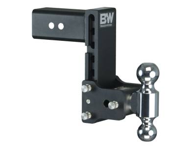 B&W Trailer Hitches - B&W Hitch TS30040B 3" Shank Tow & Stow 7.5" Drop Dual Ball Mount Black