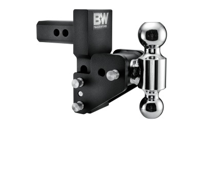 B&W Trailer Hitches - B&W Hitch TS10063BMP 2" Shank Tow & Stow 2.5" Drop Dual Ball Mount Black