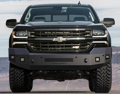 Steelcraft - Steelcraft 71-10420 Black Fortis Front Bumper for 16-18 Chevy Silverado 1500
