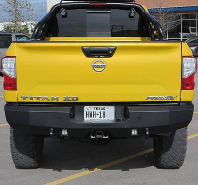 Steelcraft - Steelcraft 76-24080 Black Fortis Rear Bumper for 16-24 Nissan Titan XD