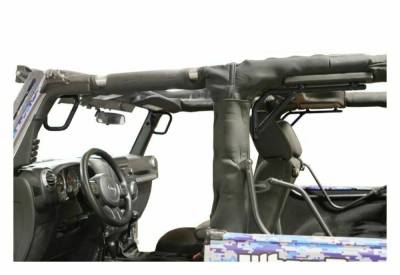 Steinjager - Steinjager Front/Rear Rigid Grab Handles-Text. Black for Jeep JK 2DR J0044768