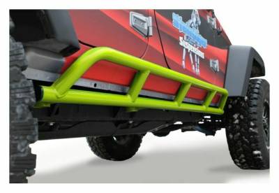 Steinjager - Steinjager Bare Knuckles Rock Sliders-Gecko Green for Wrangler JK 4dr J0046389