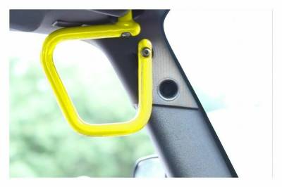 Steinjager - Steinjager Front Rigid Style Grab Handles-Neon Yellow for Jeep JK J0046503