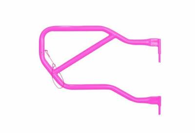 Steinjager - Steinjager Rear Tubular Trail Doors-Hot Pink for Wrangler JK 4DR J0046384