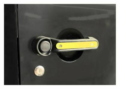 Steinjager - Steinjager Outer Door Handle Trim-Neon Yellow 3pc. Kit for Jeep JK J0046548