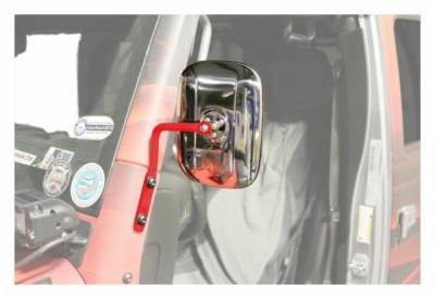 Steinjager - Steinjager A-Pillar Mount Side Mirror Kit Red Baron for Wrangler JK J0044988