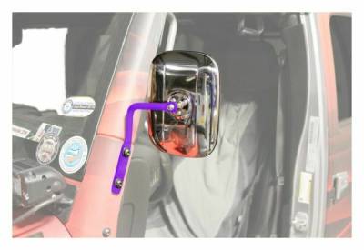 Steinjager - Steinjager A-Pillar Mount Side Mirror Kit-Purple for Wrangler JK J0044998