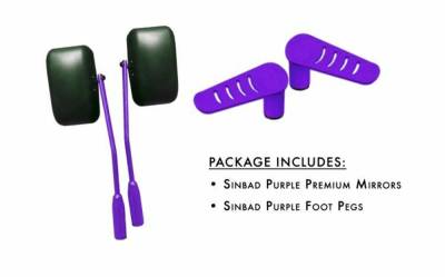 Steinjager - Steinjager Door Mirror/Foot Peg Set-Sinbad Purple for Jeep JK J0043851