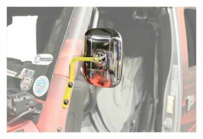 Steinjager - Steinjager A-Pillar Mount Side Mirror Kit-Lemon Peel for Wrangler JK J0044991