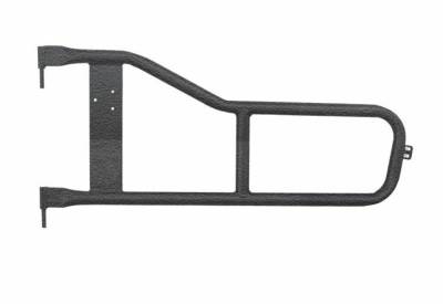 Steinjager - Steinjager Front Tubular Trail Doors-Text Black for Jeep Scrambler J0045397