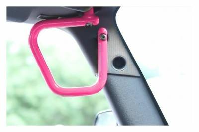 Steinjager - Steinjager Front Rigid Style Grab Handles-Hot Pink for Jeep JK J0046505