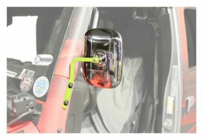 Steinjager - Steinjager A-Pillar Mount Side Mirror Kit-Gecko Green for Wrangler JK J0046734