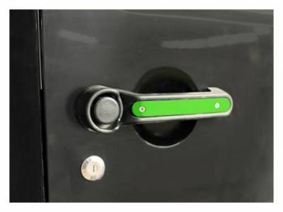 Steinjager - Steinjager Outer Door Handle Trim-Neon Green 5pc. Kit for Jeep JK J0044812