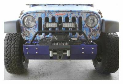 Steinjager - Steinjager Front Bumper Light Bar Bracket-Text Black for Wrangler JK J0045699