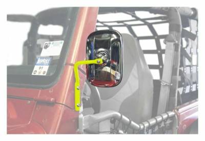 Steinjager - Steinjager A-Pillar Mount Side Mirror Kit-Neon Yellow for Wrangler TJ J0047295