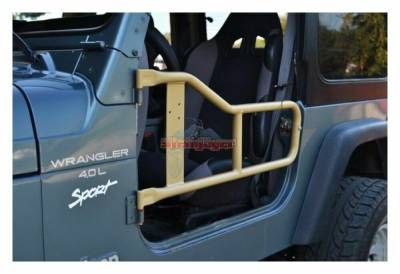Steinjager - Steinjager Front Tubular Trail Doors-Military Beige for Wrangler TJ J0040994