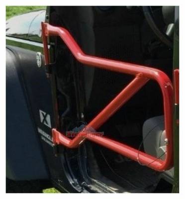 Steinjager - Steinjager Front Tubular Trail Doors Red Baron for Wrangler JK J0040952