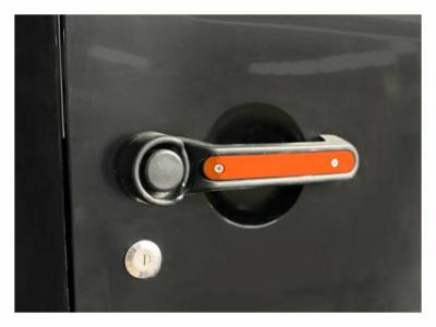 Steinjager - Steinjager Outer Door Handle Trim-Orange 3pc. Kit for Jeep JK J0044793