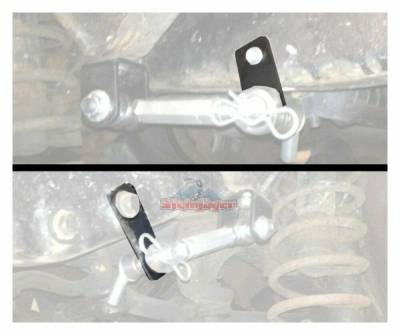 Steinjager - Steinjager Front End Link Disconnect Plates Black for Wrangler TJ J0030314