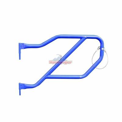 Steinjager - Steinjager Rear Tubular Trail Doors-SW Blue for Wrangler JL 4DR J0048327