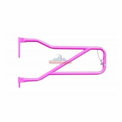 Steinjager - Steinjager Front Tubular Trail Doors-Hot Pink for Wrangler JL J0048322