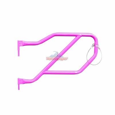 Steinjager - Steinjager Rear Tubular Trail Doors-Hot Pink for Wrangler JL 4DR J0048340