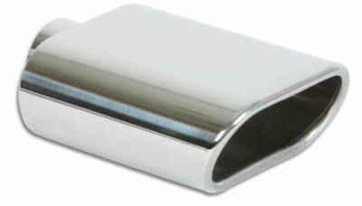 Vibrant Performance - Vibrant 1405 5.5" x 3" Oval Stainless Steel Tip Single Wall Angle Cut